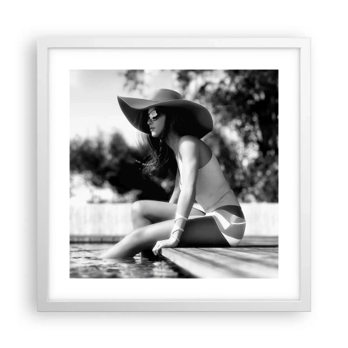 Affisch i vit ram - En sommardröm - 40x40 cm