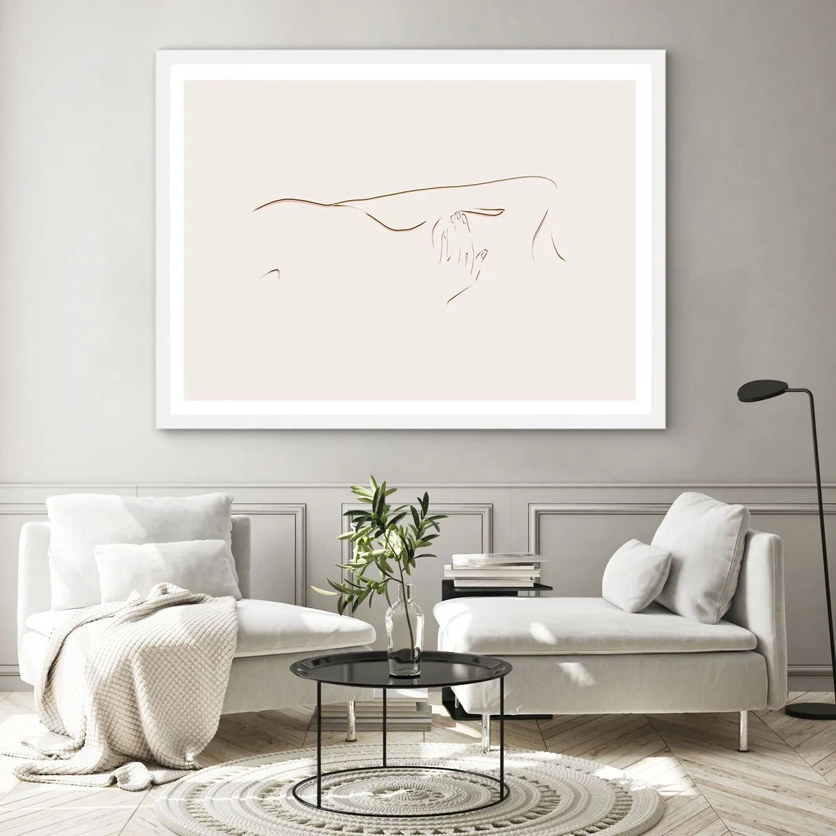 Affisch i vit ram - Begärans form - 50x40 cm