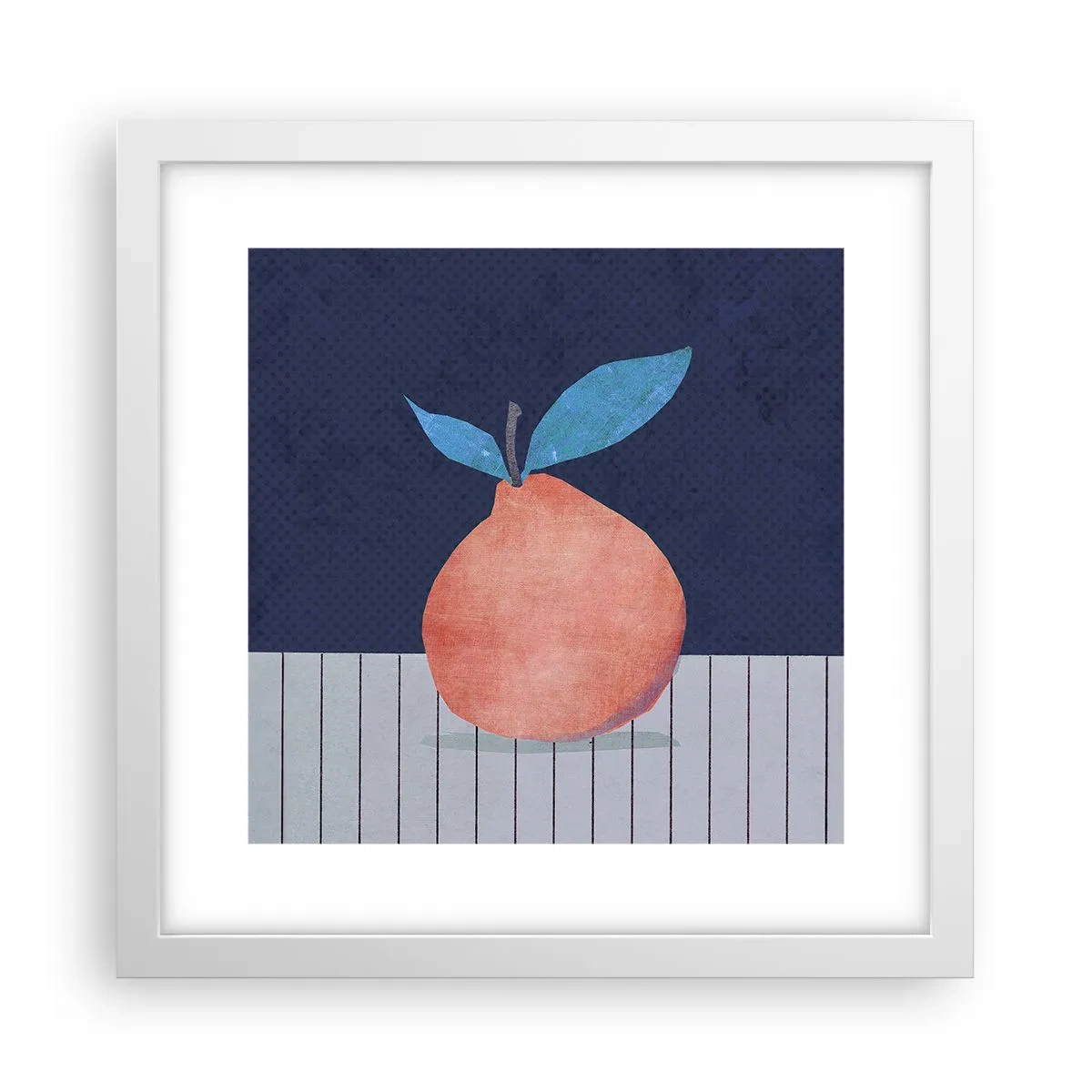 Affisch i vit ram - Konvexitet och planhet - 30x30 cm