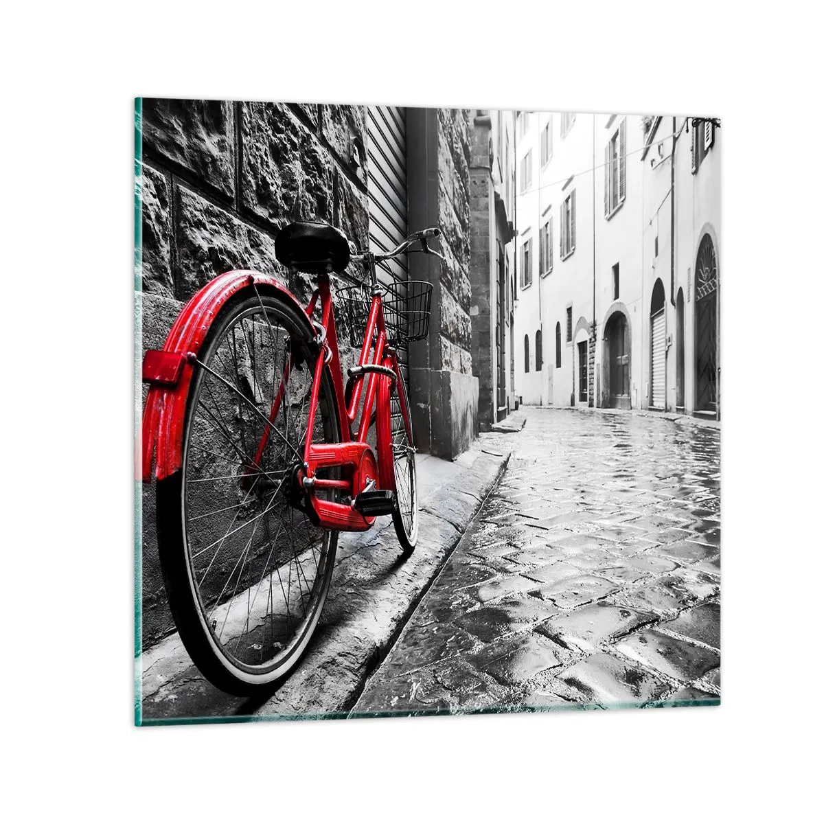 Glastavla - Bild på glas - Den riktiga skönheten åldras inte - 40x40 cm