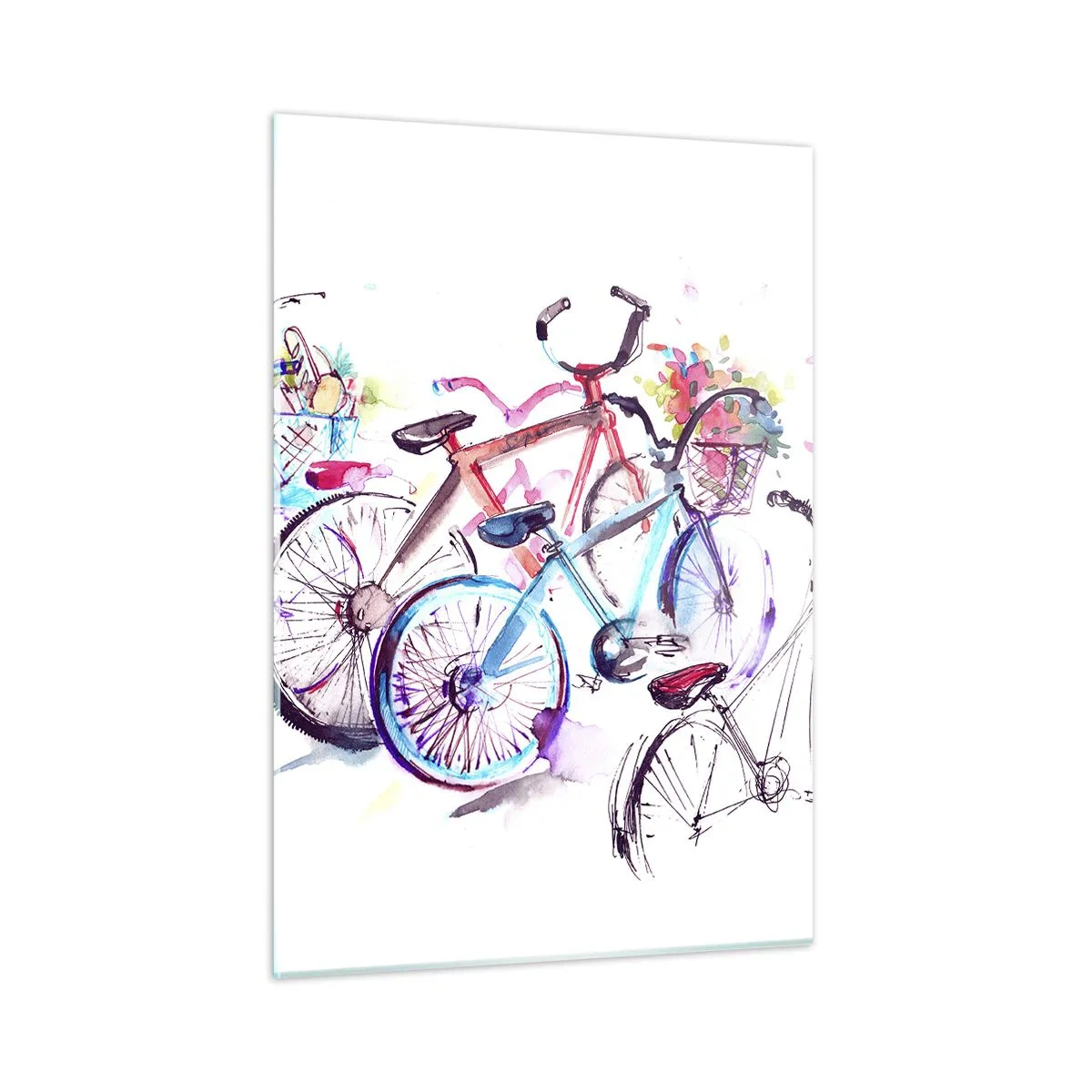 Glastavla - Bild på glas - Antimotoklubbens träff - 50x70 cm