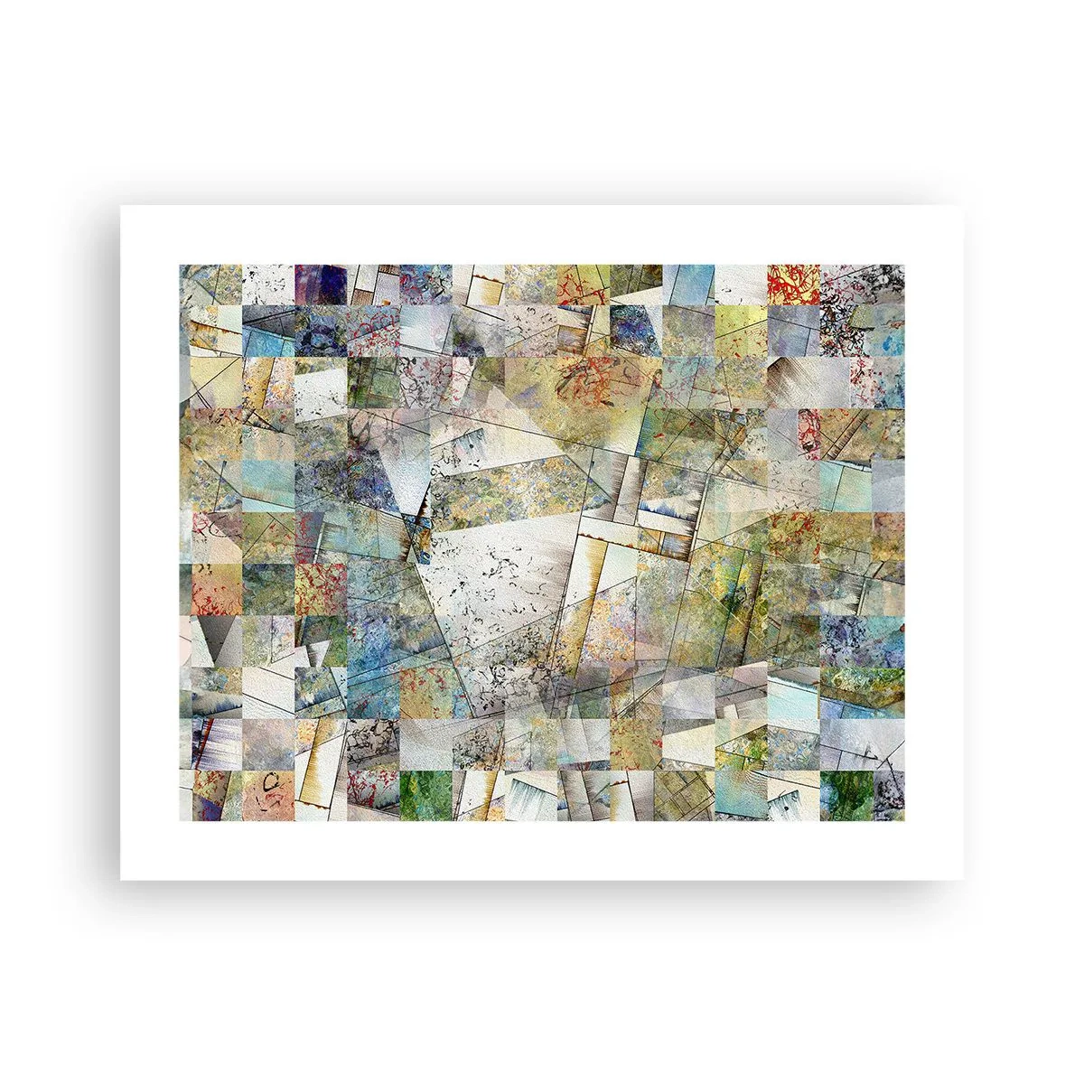 Affisch - Geometrisk omblandning - 50x40 cm