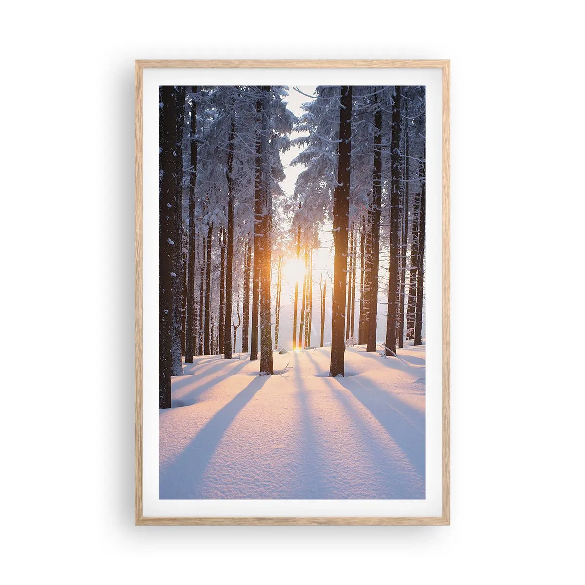 Affisch i ram av ljusek - Tydligt svart på vitt - 61x91 cm