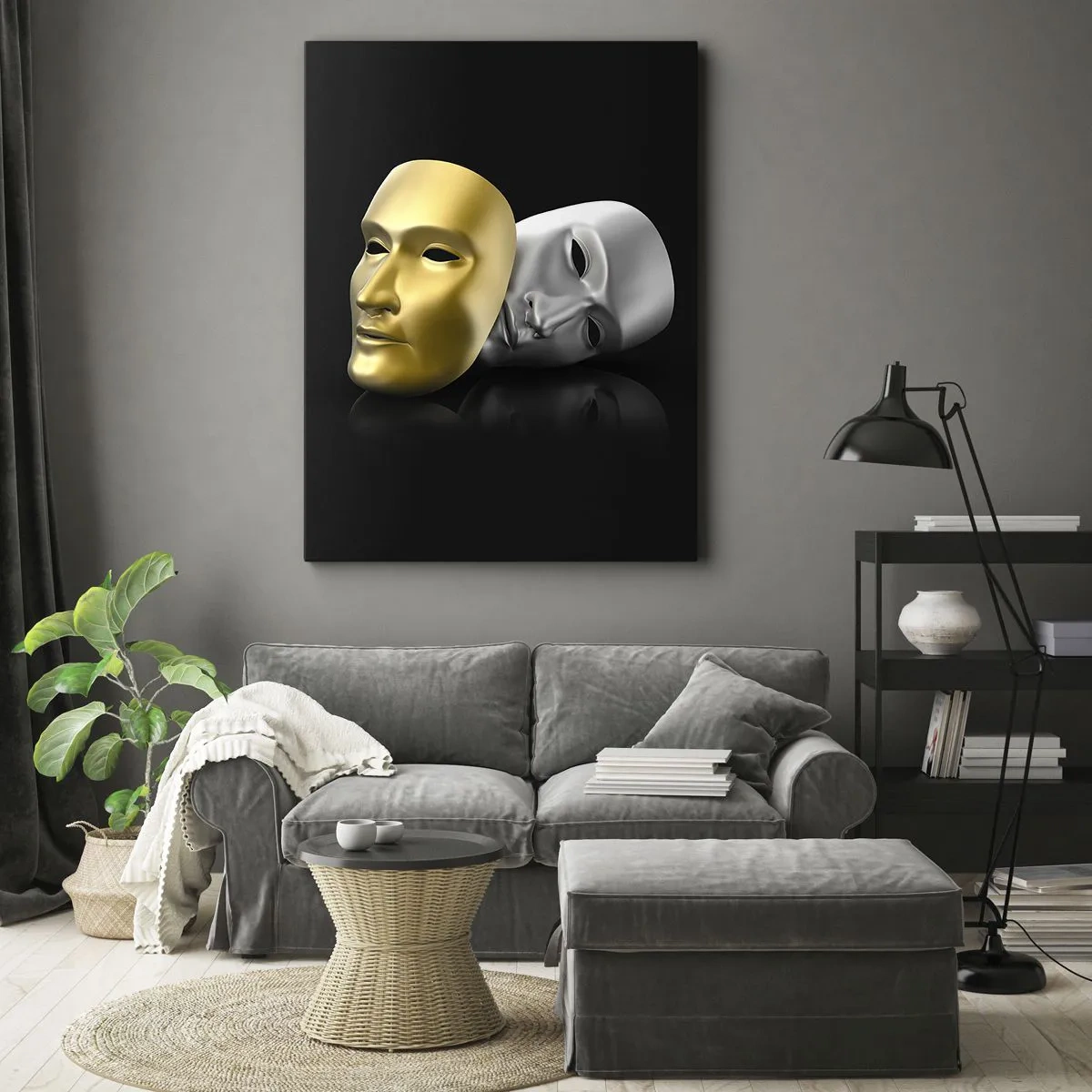 Canvastavla - Bild på duk - Livet är teater - 50x70 cm
