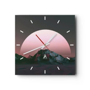 Väggklocka - Klocka på glas - I den granliggande galaxen - 30x30 cm