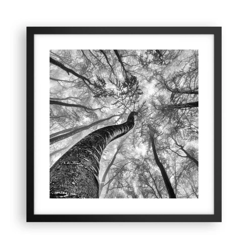 Affisch i svart ram - Kapplöpning mot ljuset - 40x40 cm