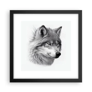 Affisch i svart ram - Alfa - utan tvekan - 30x30 cm