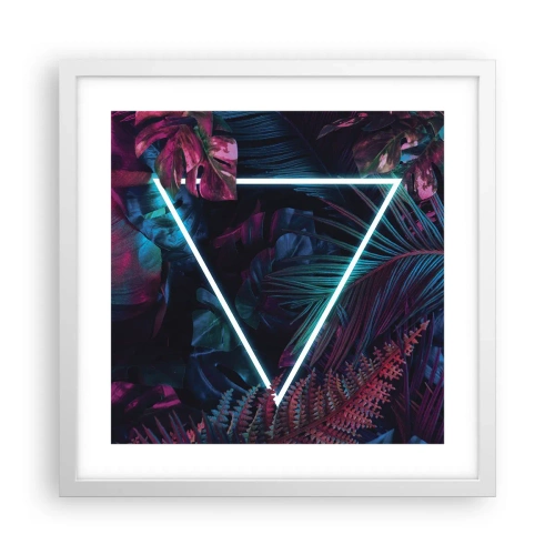 Affisch i vit ram - Trädgård i retrostil - 40x40 cm