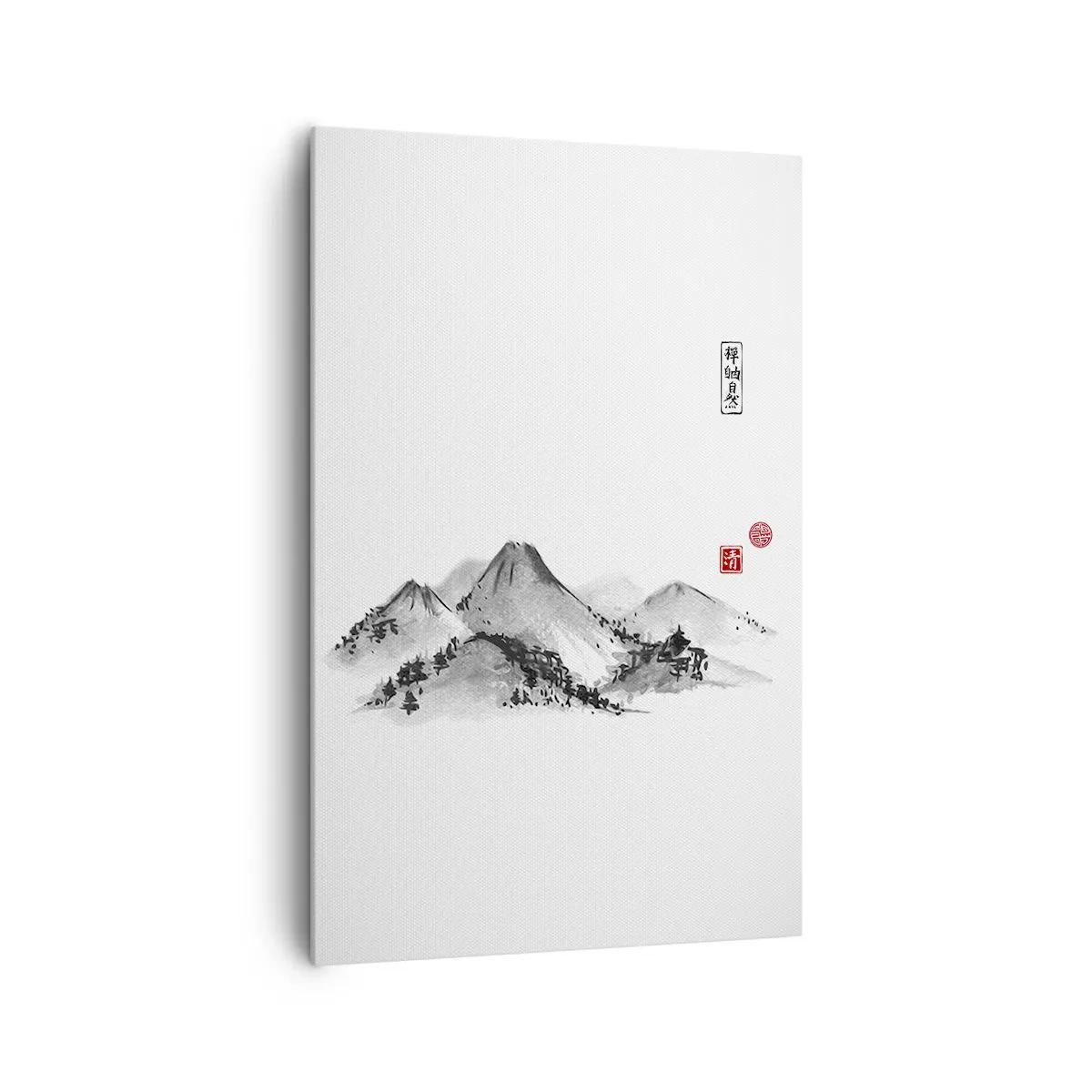 Canvastavla - Bild på duk - Bortom fjällen - 80x120 cm