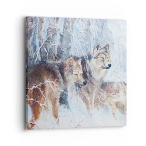 Canvastavla - Bild på duk - Akta! Någon kommer - 30x30 cm