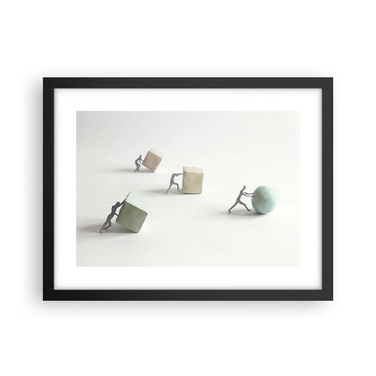 Affisch i svart ram - Livet leker - 40x30 cm