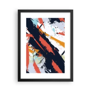 Affisch i svart ram - Dynamisk komposition - 30x40 cm