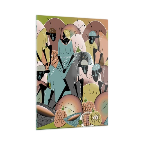 Glastavla - Bild på glas - Högtiden kommer - 50x70 cm