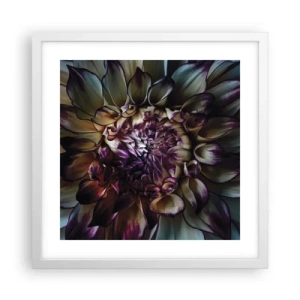 Affisch i vit ram - Blommande ungdom - 40x40 cm