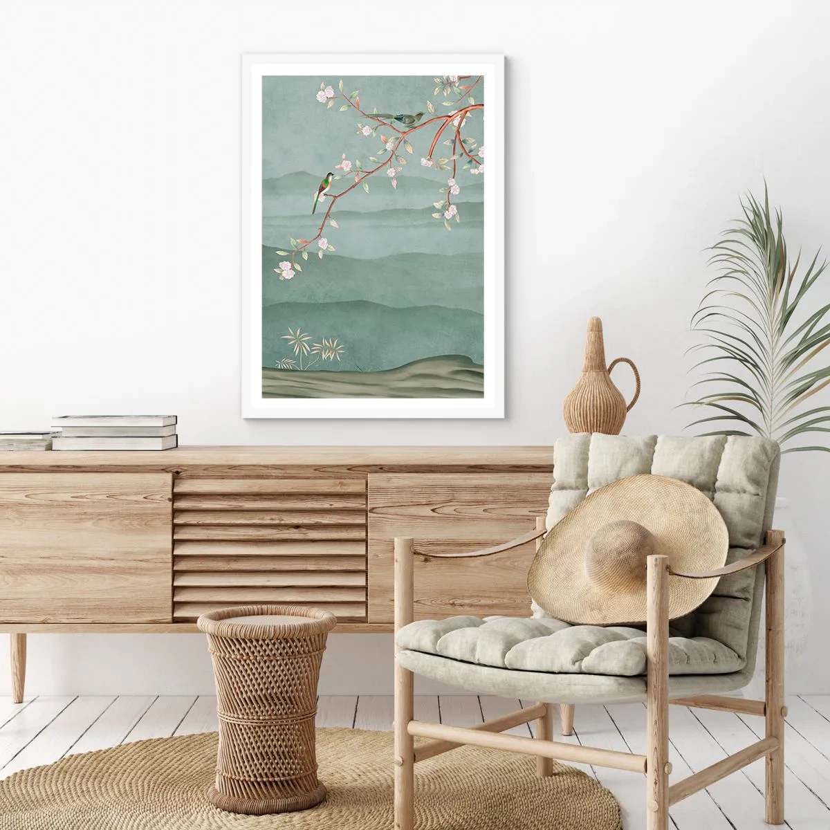 Affisch i vit ram - Vår, ah, det är du - 50x70 cm