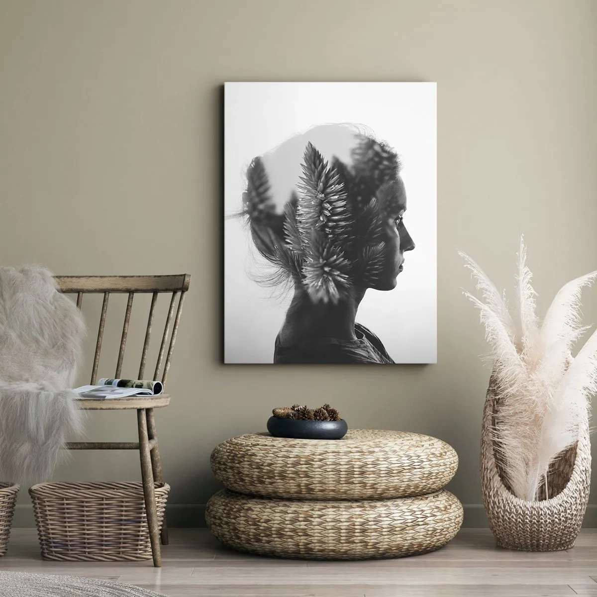 Canvastavla - Bild på duk - Furuskogens härskarinna - 80x120 cm