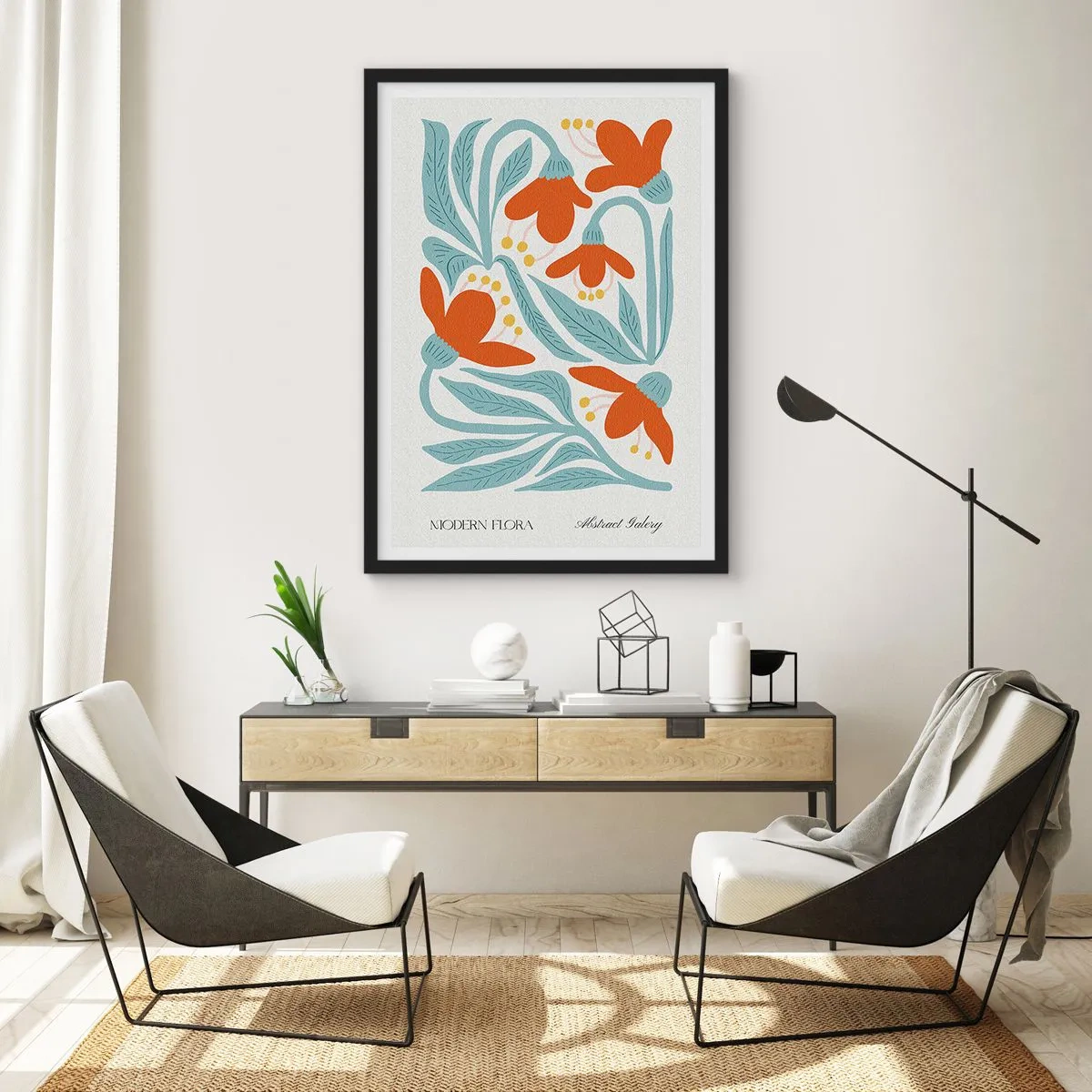 Affisch i svart ram - Mot jorden, mot solen - 30x40 cm