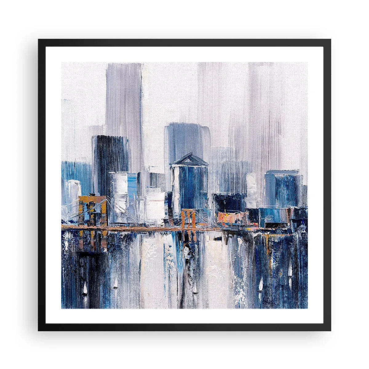 Affisch i svart ram - New York-impression - 60x60 cm