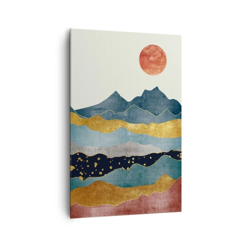 Canvastavla - Bild på duk - Världens tvärsektion - 80x120 cm