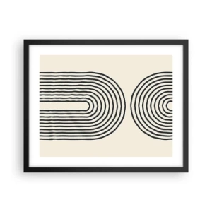 Affisch i svart ram - Om en stund... - 50x40 cm