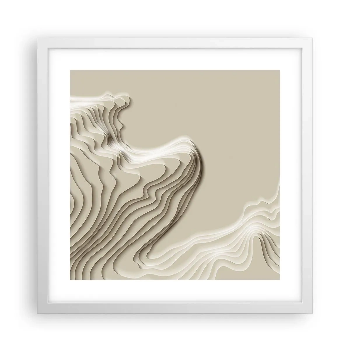 Affisch i vit ram - Konstens topografi - 40x40 cm