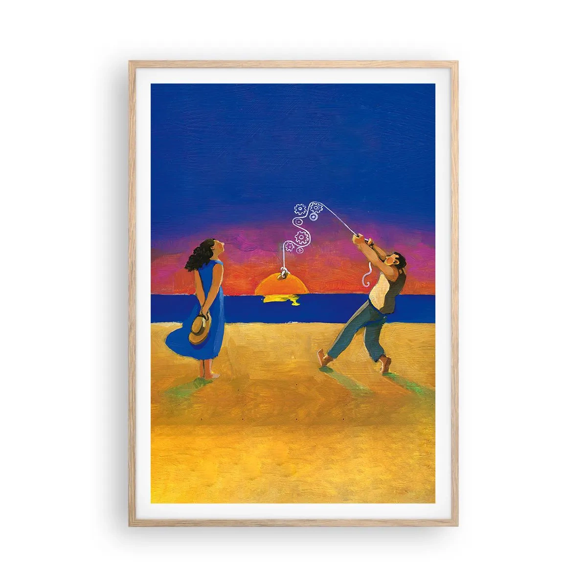 Affisch i ram av ljusek - Mer än en stjärna från himlen - 70x100 cm