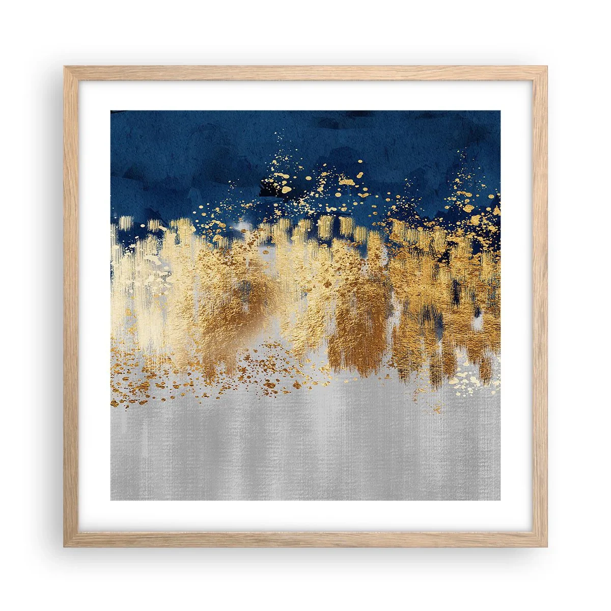 Affisch i ram av ljusek - Modern komposition med blixt - 50x50 cm