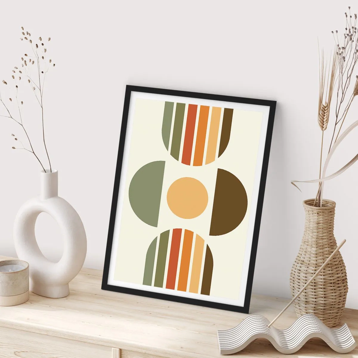 Affisch i svart ram - I jordens färger - 61x91 cm