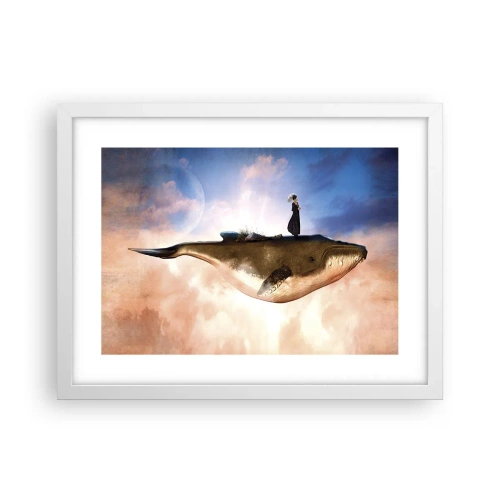 Affisch i vit ram - Överrealistisk resa - 40x30 cm