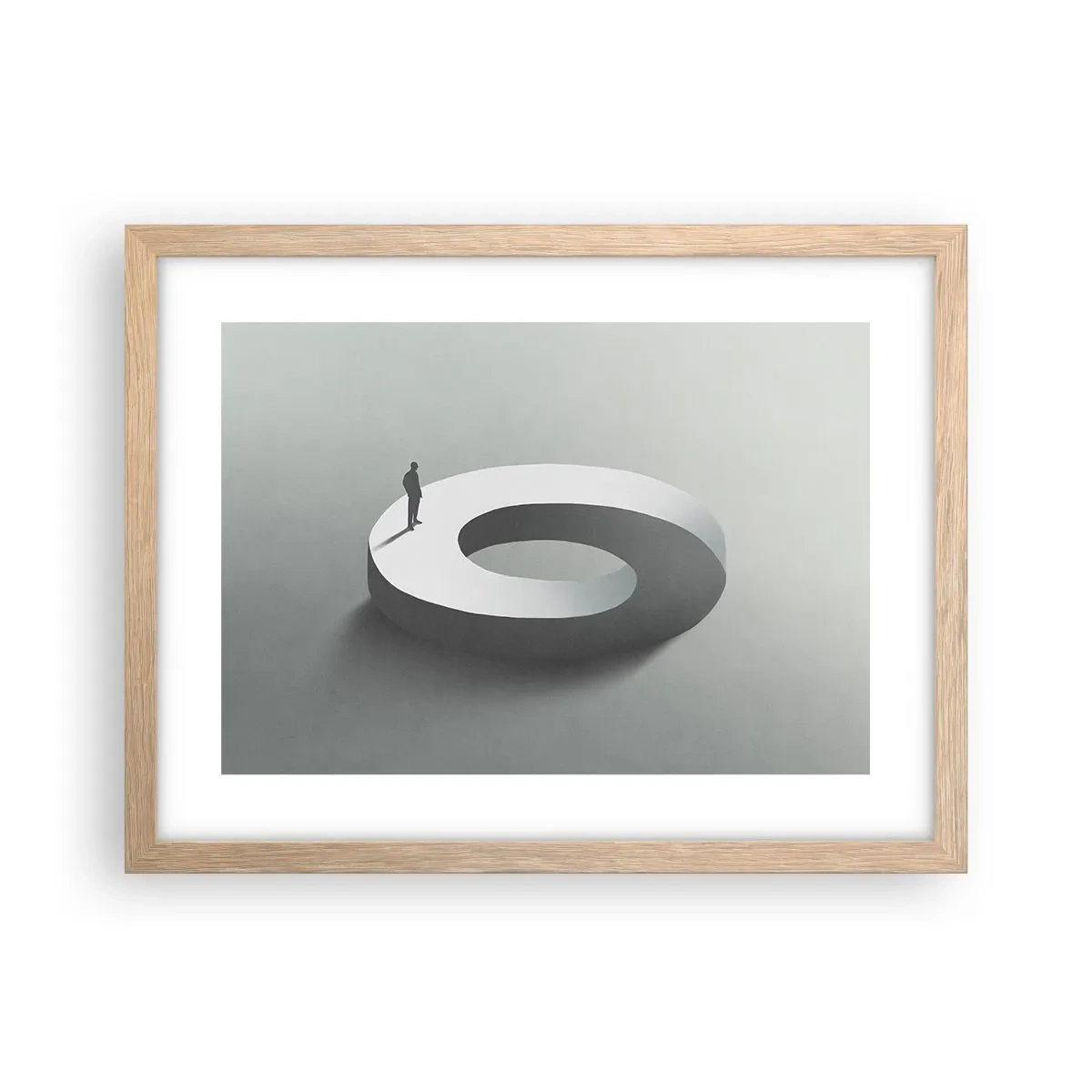 Affisch i ram av ljusek - Och försök att vara klok - 40x30 cm