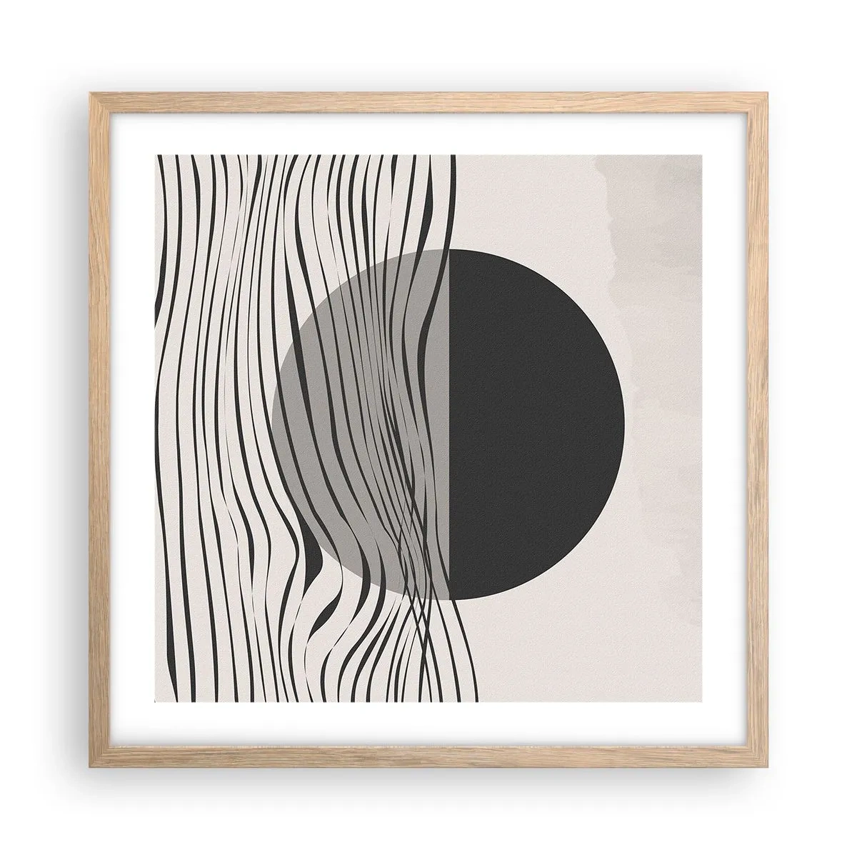 Affisch i ram av ljusek - Halvdan komposition - 50x50 cm