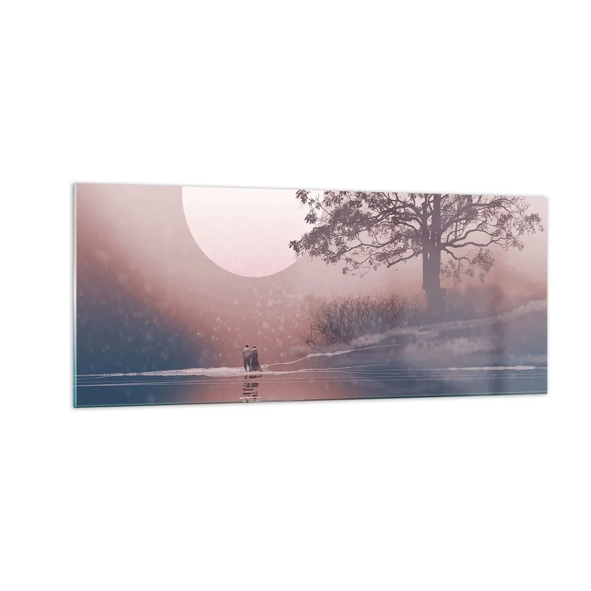 Glastavla - Bild på glas - Nattens under - 100x40 cm