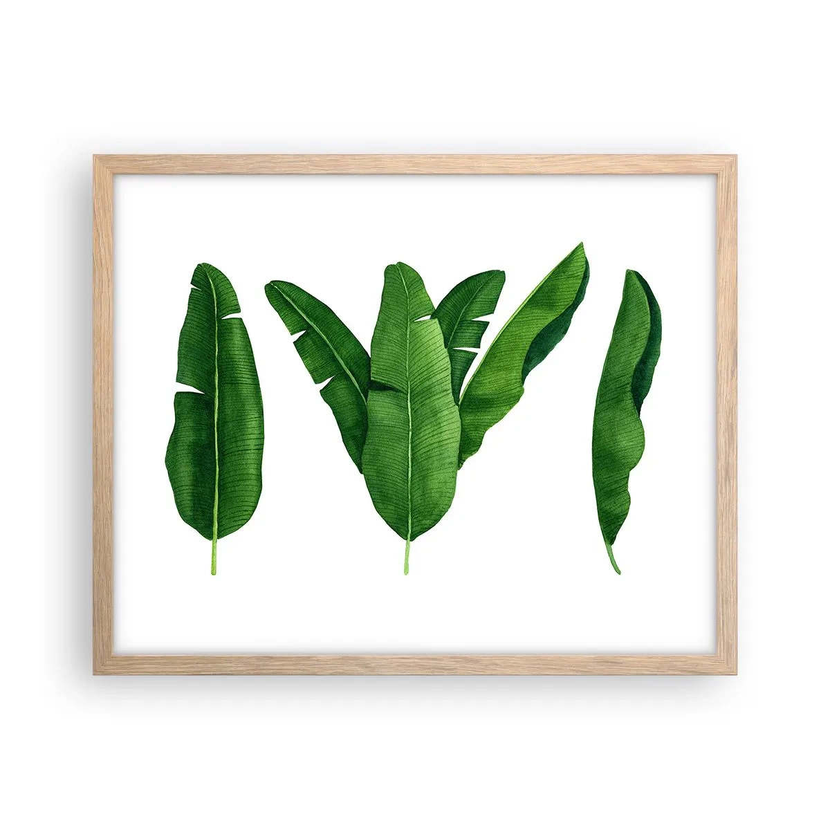 Affisch i ram av ljusek - Grön symmetri - 50x40 cm