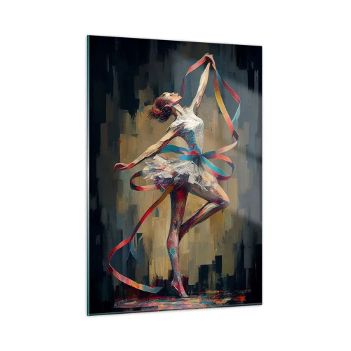 Glastavla - Bild på glas - Dans med ett band - 50x70 cm