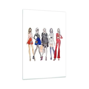 Glastavla - Bild på glas - Every week Fashion Week - 80x120 cm