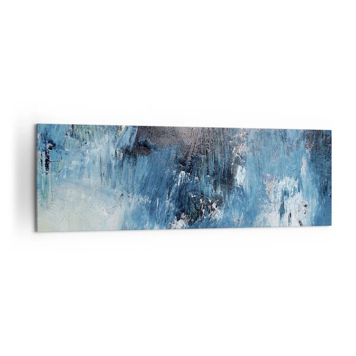 Canvastavla - Bild på duk - Blå rapsodi - 160x50 cm