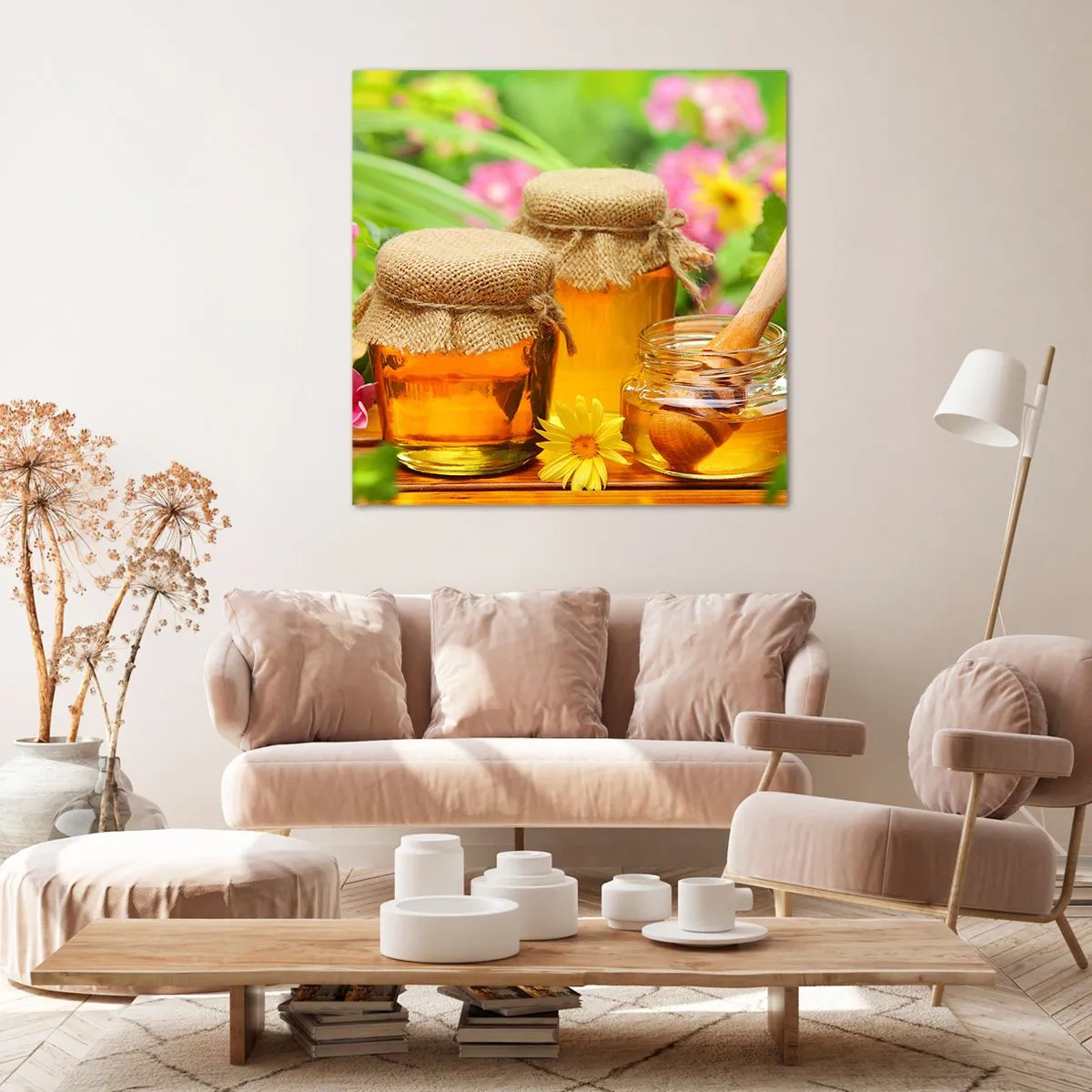 Canvastavla - Bild på duk - Sött och blommigt - 50x50 cm