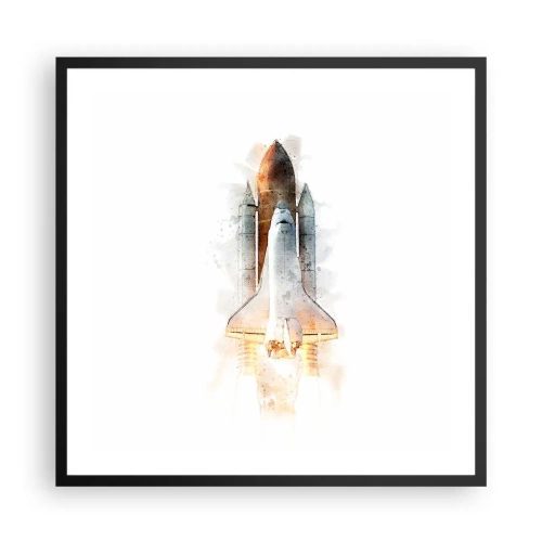 Affisch i svart ram - Upptäckare efter start - 60x60 cm