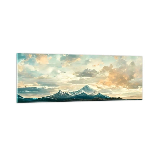 Glastavla - Bild på glas - Under himlens skydd - 90x30 cm