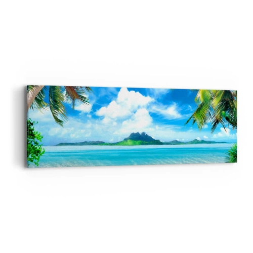 Canvastavla - Bild på duk - Tropikens azur - 90x30 cm