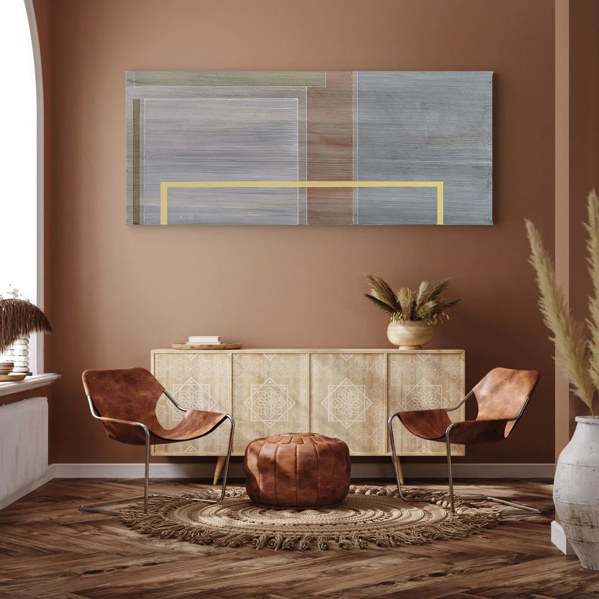 Canvastavla - Bild på duk - Rakt och lugnt - 90x30 cm