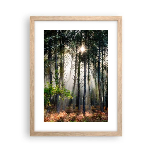 Affisch i ram av ljusek - Skogens skönhet - 30x40 cm