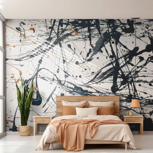 Fototapet Premium Canvas - Med eller utan någon mening? - Abstraktion, Grafik, Bit - 500x350 cm