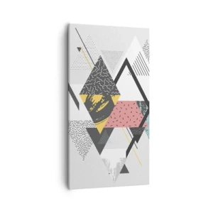 Canvastavla - Bild på duk - Komposition med triangel och romb - 55x100 cm