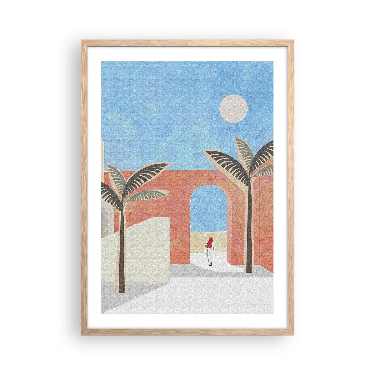 Affisch i ram av ljusek - En arabisk dag - 50x70 cm