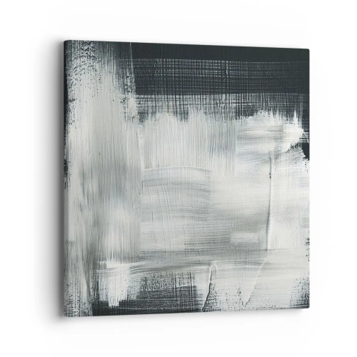 Canvastavla - Bild på duk - Vävd av det vertikala och horisontella - 40x40 cm