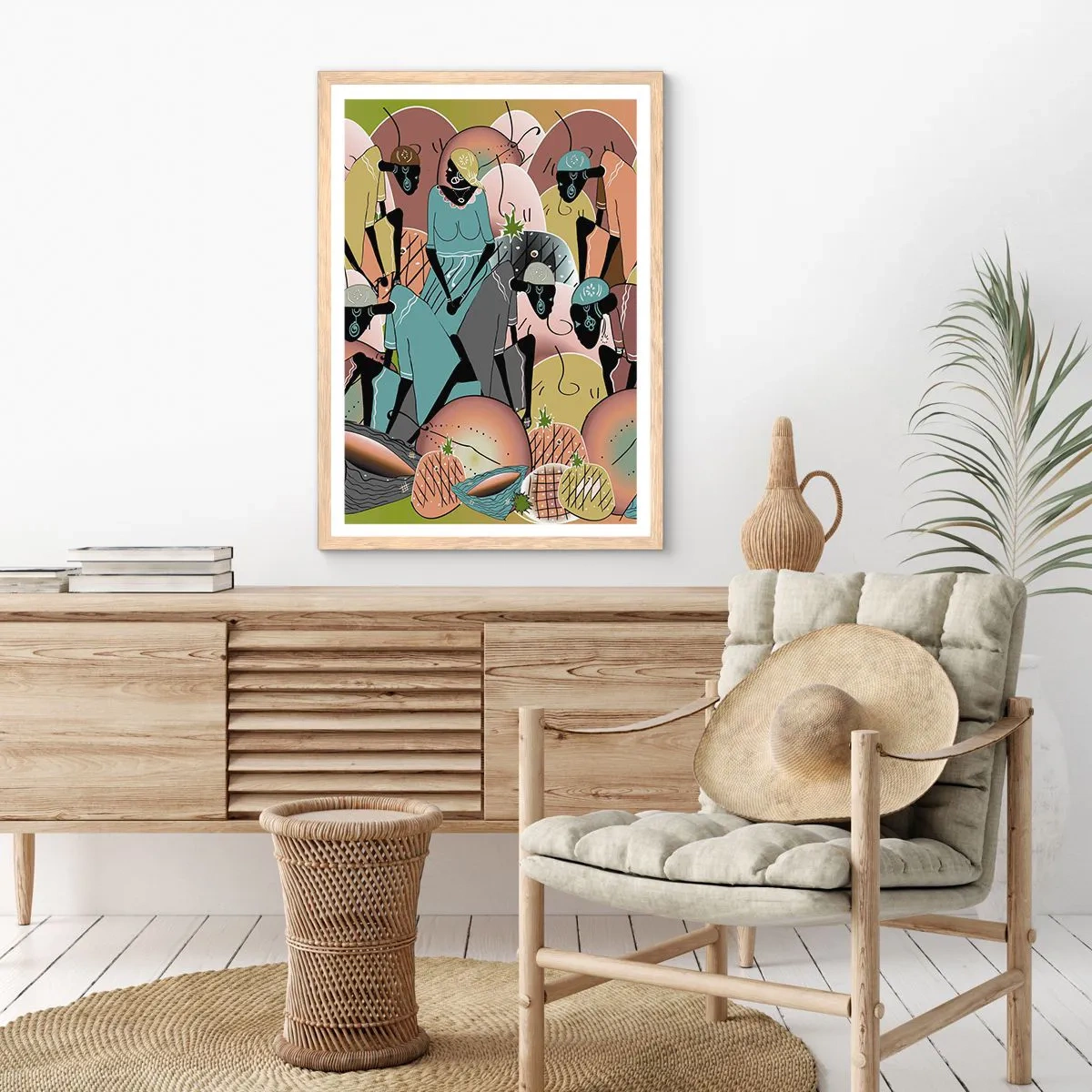 Affisch i ram av ljusek - Högtiden kommer - 61x91 cm