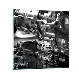 Glastavla - Bild på glas - Stål, vacker, stark - 40x40 cm