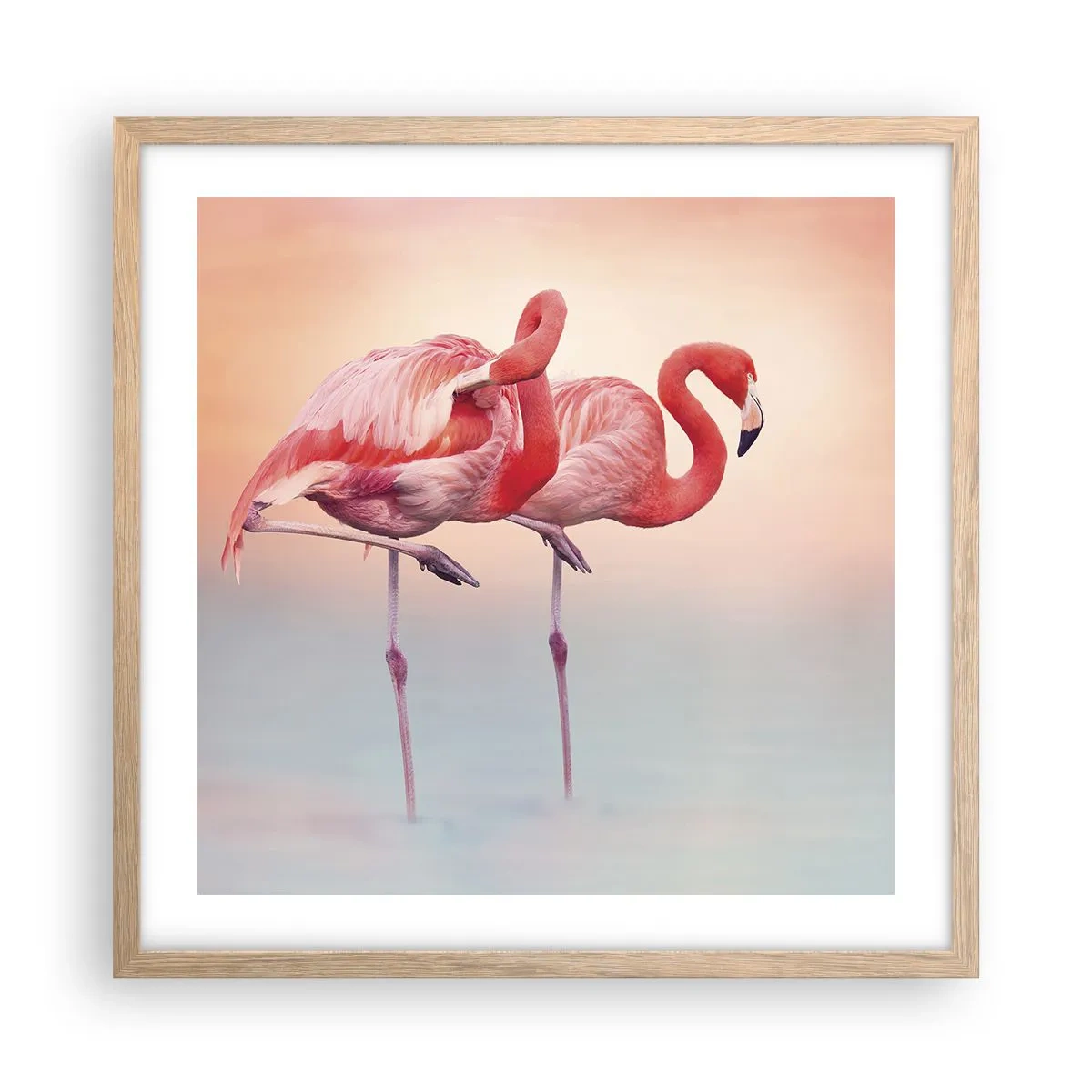 Affisch i ram av ljusek - I solnedgångens färg - 50x50 cm