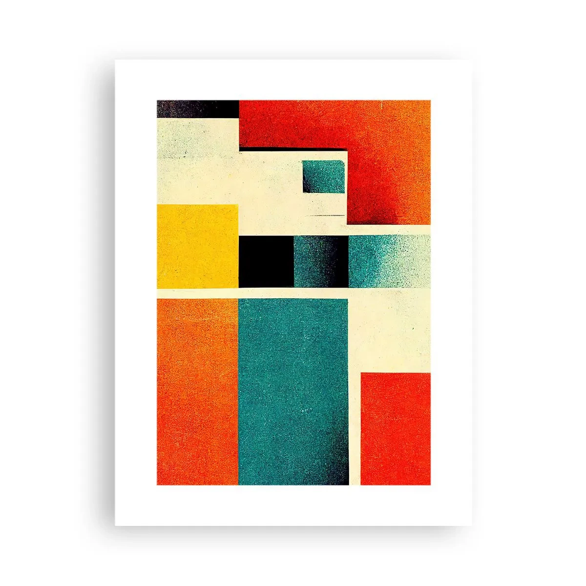Affisch - Geometrisk abstraktion - bra energi - 30x40 cm